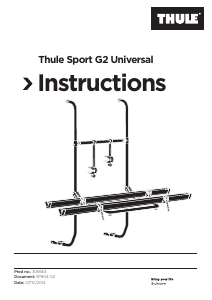 Руководство Thule Sport G2 Universal Устройство для перевозки велосипедов