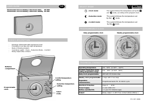 Bruksanvisning Watts BT 050 Chrono Battery Thermostat