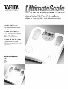 Manual de uso Tanita 2001 UltimateScale Báscula