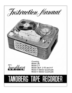 Manual Tandberg 3B Tape Recorder