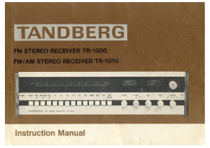 Manual Tandberg TR-1010 Radio