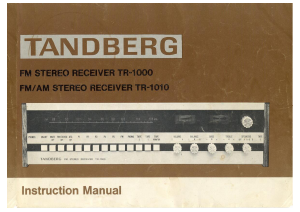 Bruksanvisning Tandberg TR-1010 Radio
