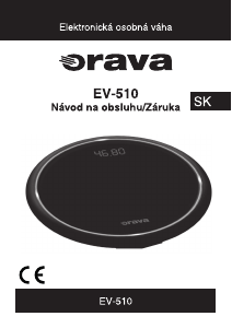 Návod Orava EV-510 Váha