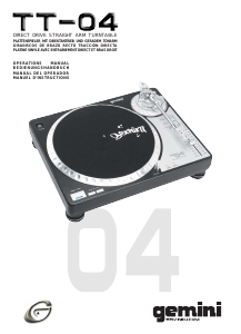 Mode d’emploi Gemini TT-04 Platine