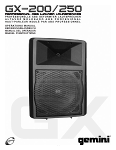 Bedienungsanleitung Gemini GX-200 Lautsprecher
