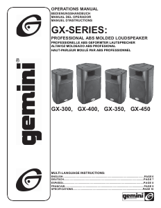 Manual de uso Gemini GX-350 Altavoz