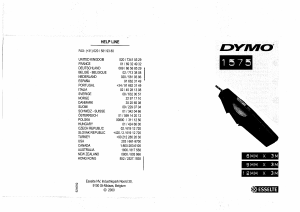 Mode d’emploi Dymo 1575 Imprimante d'étiquettes