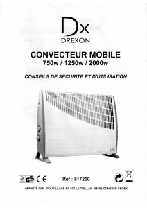 Mode d’emploi Drexon 817200 Chauffage