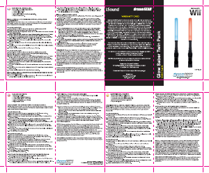 Handleiding Dreamgear DGWII-3132 Glow Saber (Wii) Gamecontroller
