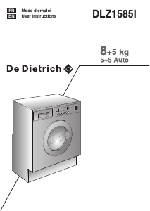 Handleiding De Dietrich DLZ1585I Was-droog combinatie