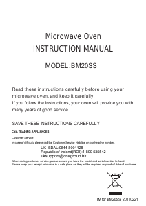 Manual Cata BM 20 SS Microwave