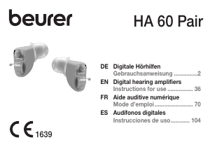Manual Beurer HA 60 Pair Hearing Aid