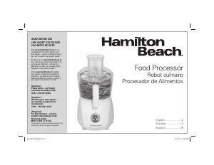 Handleiding Hamilton Beach 70610K ChefPrep Keukenmachine