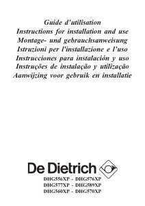 Bedienungsanleitung De Dietrich DHG577XP1 Dunstabzugshaube