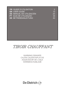 Mode d’emploi De Dietrich DWD7400G Tiroir chauffant