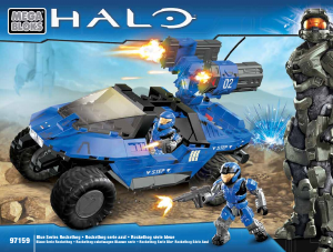 Manual Mega Bloks set 97159 Halo Blue series rockethog