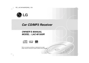 Bruksanvisning LG LAC-M1500R Bilradio