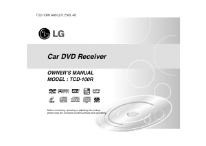 Bruksanvisning LG TCD-100R Bilradio