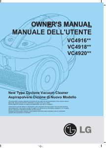 Manual LG VC4916NRTQ Vacuum Cleaner