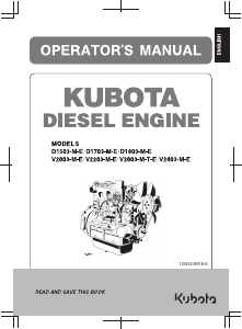 Handleiding Kubota D1503-M Aandrijfmotor