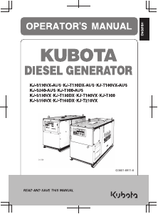 Bruksanvisning Kubota KJ-S130VX Generator