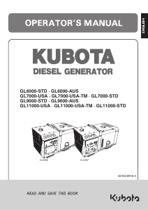 Bruksanvisning Kubota GL6000 Generator