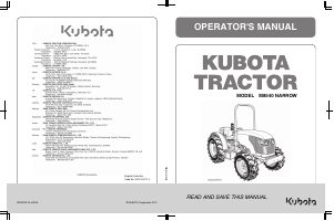 Manual Kubota M8540DN Tractor