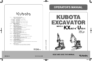 Manual Kubota U55-4 Excavator