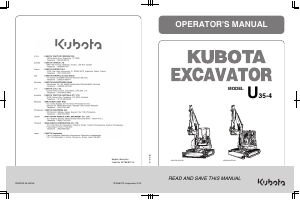 Manual Kubota U35-4 Excavator