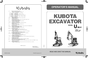 Manual Kubota U48-4 Excavator