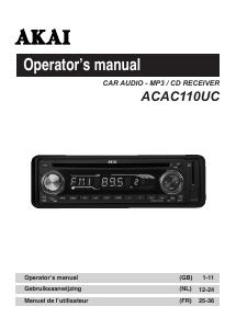 Handleiding Akai ACAC110UC Autoradio