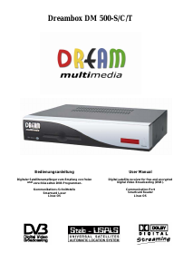 Handleiding Dreambox DM 500-C Digitale ontvanger