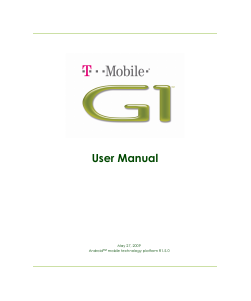 Bruksanvisning T-Mobile G1 Mobiltelefon