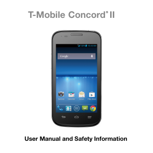 Bruksanvisning T-Mobile Concord II Mobiltelefon
