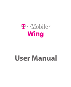 Bruksanvisning T-Mobile Wing Mobiltelefon