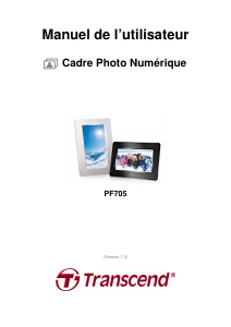 Mode d’emploi Transcend PF705 Cadre photo numérique