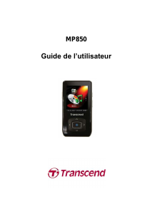 Mode d’emploi Transcend MP850 Lecteur Mp3
