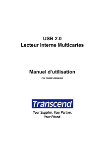 Mode d’emploi Transcend TS0MFLRD8B Lecteur de cartes