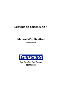 Mode d’emploi Transcend TS0MFLRD6A Lecteur de cartes