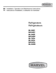 Manual Marvel MA24BC Refrigerator