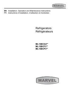 Manual Marvel ML15BC Refrigerator