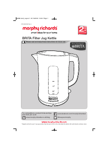 Bruksanvisning Morphy Richards 120003 Brita Vattenkokare