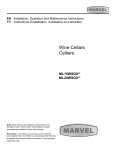 Manual Marvel ML15WSG0 Wine Cabinet