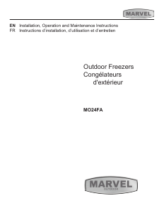 Mode d’emploi Marvel MO24FA Congélateur