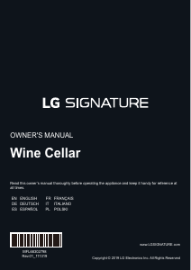 Manual LG LSR200W Signature Wine Cabinet