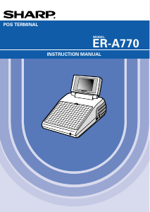Manual Sharp ER-A770 Cash Register