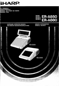 Bedienungsanleitung Sharp ER-A850 Registrierkasse