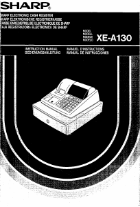 Bedienungsanleitung Sharp XE-A130 Registrierkasse