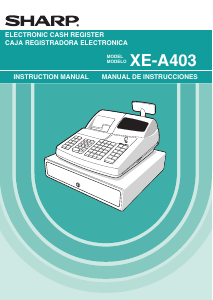 Manual Sharp XE-A403 Cash Register