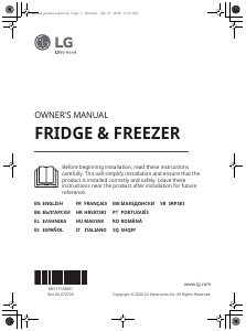 Manual LG GTB583PZHZD Fridge-Freezer